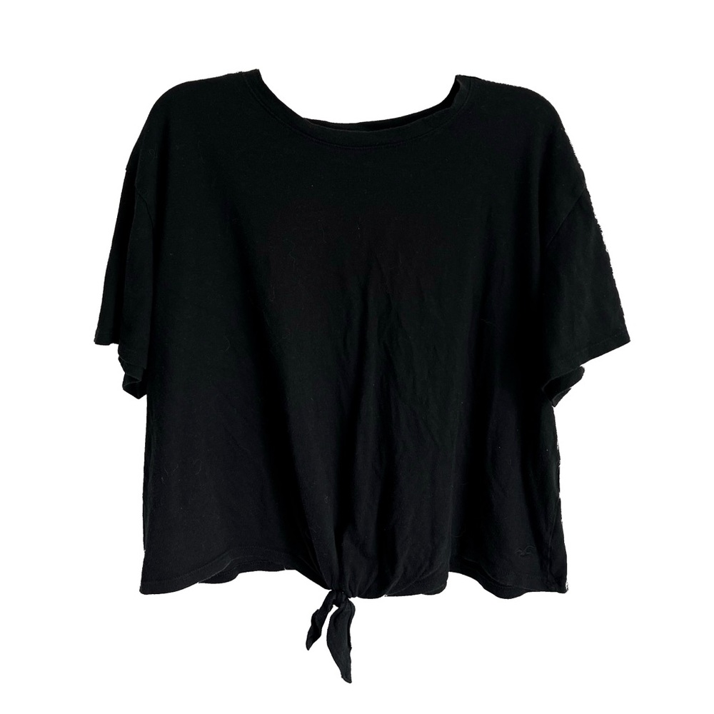 Hollister black crop top - size L